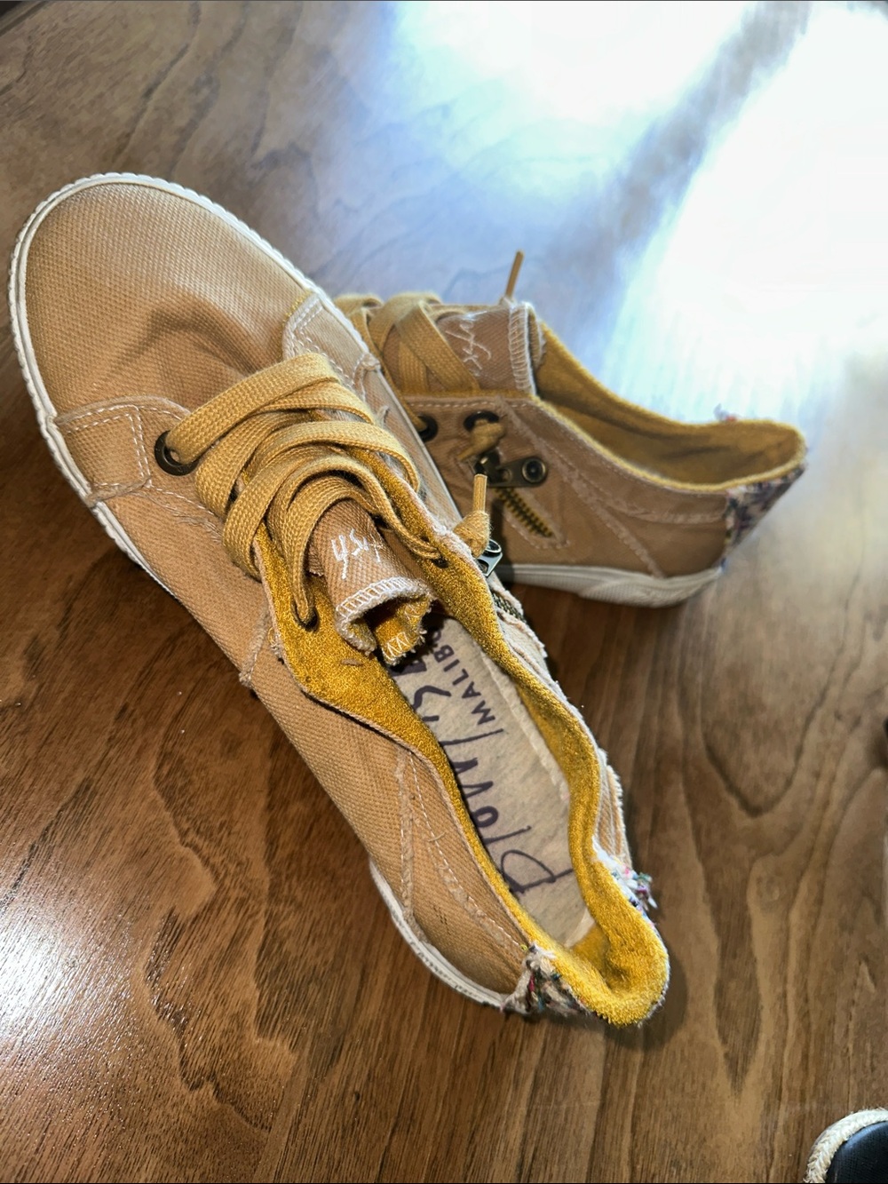 Mustard Yellow Canvas Sneakers - Casual Low-Top